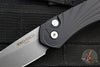 Protech Newport Out The Side OTS Auto Knife- Black Handle with 3D Wave pattern- MOP Button- Stonewash Blade 3436
