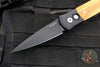 Protech Godson Out The Side Auto (OTS)- Black Handle- Olivewood Inlay- Black Blade 707-OLIVE