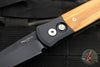 Protech Godson Out The Side Auto (OTS)- Black Handle- Olivewood Inlay- Black Blade 707-OLIVE