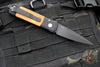 Protech Godson Out The Side Auto (OTS)- Black Handle- Olivewood Inlay- Black Blade 707-OLIVE