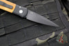 Protech Godson Out The Side Auto (OTS)- Black Handle- Olivewood Inlay- Black Blade 707-OLIVE