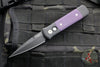 Protech Godson Out The Side Auto (OTS)- Black Handle- Purple G-10 Inlay- Black DLC Blade 715-PURPLE