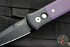 Protech Godson Out The Side Auto (OTS)- Black Handle- Purple G-10 Inlay- Black DLC Blade 715-PURPLE