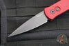 Protech Godson Out The Side Auto (OTS)- Red Handle- Black Blade 721-RED