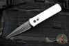 Protech Godson Out The Side Auto (OTS)- Satin Silver Handle- Black Blade And Hardware 721-SILVER