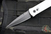 Protech Godson Out The Side Auto (OTS)- Satin Silver Handle- Black Blade And Hardware 721-SILVER