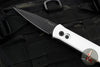 Protech Godson Out The Side Auto (OTS)- Satin Silver Handle- Black Blade And Hardware 721-SILVER