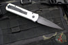 Protech Godson Out The Side Auto (OTS)- Satin Silver Handle- Black Blade And Hardware 721-SILVER