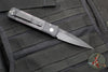 Protech Godson Out The Side Auto (OTS)- Black Handle With Fat Carbon Dark Matter Purple Inlays- Black Blade 7FC32