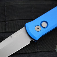 Protech Godfather Out The Side (OTS) Knife- Blue Handle- Blasted Finished Blade 920-BLUE