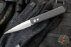 Protech Godfather Out The Side (OTS) Knife- Black Handle- Satin Blade- Mother Of Pearl Button 921-MOP