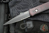 Protech Godfather Out The Side (OTS) Knife- Southern Edges Exclusive- Red Haze Custom Finish- Black DLC Part Serrated Edge Blade- BLP Inlaid Button 921 PS-RED HAZE