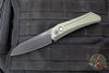 Protech Oligarch Out The Side (OTS) Auto Knife - BLADE SHOW 2025- Distressed Green Handle - Black DLC Magnacut Blade BSA25.Oligarch.1