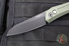 Protech Oligarch Out The Side (OTS) Auto Knife - BLADE SHOW 2025- Distressed Green Handle - Black DLC Magnacut Blade BSA25.Oligarch.1