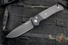 Protech Auto Terzuola ATCF Out The Side (OTS) Auto Knife- Black Handle with CF Inlays- Black DLC Magnacut Steel Blade BT2705