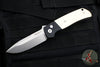 Protech Terzuola ATCF Out The Side (OTS) Auto Knife- "Tuxedo"- Black Handle with Ivory Micarta Inlays- Stonewash Magnacut Steel Blade BT2751