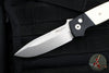 Protech Terzuola ATCF Out The Side (OTS) Auto Knife- "Tuxedo"- Black Handle with Ivory Micarta Inlays- Stonewash Magnacut Steel Blade BT2751