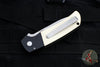 Protech Terzuola ATCF Out The Side (OTS) Auto Knife- "Tuxedo"- Black Handle with Ivory Micarta Inlays- Stonewash Magnacut Steel Blade BT2751