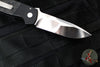 Protech 2024 Custom Auto Terzuola ATCF - Black Handle- Black Dark Matter Fat Carbon Inlays- Black Lip Pearl Button Inlay- Mike Irie Hand Ground Mirror Blade 2024-ATCF-Custom-003
