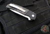 Protech 2024 Custom Auto Terzuola ATCF - Black Handle- Black Dark Matter Fat Carbon Inlays- Black Lip Pearl Button Inlay- Mike Irie Hand Ground Mirror Blade 2024-ATCF-Custom-003