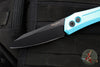 Protech Oligarch Out The Side (OTS) Auto Knife - Turquoise Blue Handle - Black DLC Magnacut Blade DS103 T Blue