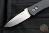 Protech Emerson CQC7 Out The Side Auto (OTS) Knife- Spearpoint Edge - Black Handle- Stonewash Blade- Deep Carry Clip E7A01-20CV