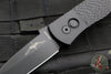 Protech Emerson CQC7 Out The Side Auto (OTS) Knife- Spearpoint Edge - Black Jigged Textured Handle- Blasted Blade- Deep Carry Clip E7A06-20CV