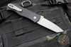 Protech Emerson CQC7 Out The Side Auto (OTS) Knife- Tanto Edge Chisel Ground- Black Jigged Textured Handle- Blasted Blade- Deep Carry Clip E7T05