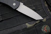 Protech Emerson CQC7 Out The Side Auto (OTS) Knife- Tanto Edge Chisel Ground- Black Jigged Textured Handle- Blasted Blade- Deep Carry Clip E7T05