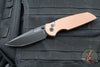 Protech TR-3 Integrity- Manual Button Lock Knife- Smooth FDE Handle- Black DLC S35VN Steel Blade  INT103-FDE