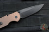 Protech TR-3 Integrity- Manual Button Lock Knife- Smooth FDE Handle- Black DLC S35VN Steel Blade  INT103-FDE
