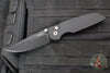 Protech TR-3 Integrity- Manual Button Lock Knife- Smooth Black Handle- Black DLC S35VN Steel Blade  INT103