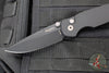 Protech TR-3 Integrity- Manual Button Lock Knife- Smooth Black Handle- Black DLC S35VN Steel Blade  INT103
