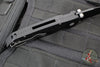 Protech TR-3 Integrity- Manual Button Lock Knife- Smooth Black Handle- Black DLC S35VN Steel Blade  INT103