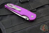 Protech TR-3 Integrity- Manual Button Lock Knife- Relic Pattern Purple Handle- Stonewash S35VN Steel Blade  INT105-PURPLE