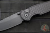 Protech TR-3 Integrity- Manual Button Lock Knife- Operator- Black Relic Pattern Handle- Black DLC S35VN Steel Blade- Tritium Button  INT106-OPERATOR