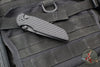 Protech TR-3 Integrity- Manual Button Lock Knife- Operator- Black Relic Pattern Handle- Black DLC S35VN Steel Blade- Tritium Button  INT106-OPERATOR