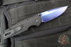 Protech TR-3 Integrity- Manual Button Lock Knife- Black Relic Pattern Handle- Sapphire Blue S35VN Steel Blade  INT106-SB