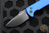 Protech Les George SBR Short Bladed Rockeye Out The Side (OTS)- Smooth Blue Handle- Black Blade LG403-BLUE