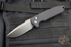 Protech Les George Rockeye Out The Side (OTS) Auto- Solid Black Handle- Smokey Gray DLC Finished D2 Steel Blade LG321-D2