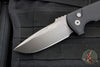 Protech Les George Rockeye Out The Side (OTS) Auto- Solid Black Handle- Smokey Gray DLC Finished D2 Steel Blade LG321-D2