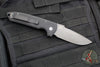 Protech Les George Rockeye Out The Side (OTS) Auto- Solid Black Handle- Smokey Gray DLC Finished D2 Steel Blade LG321-D2