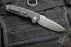 Protech Les George Rockeye Out The Side (OTS) Auto- Textured Black Handle- Smokey Gray DLC Finished D2 Steel Blade LG325-D2