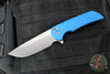 Protech Mordax Flipper- Blue Gridlock Textured Handle- Stonewash Magnacut Blade MX105-BLUE GRIDLOCK