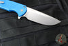 Protech Mordax Flipper- Blue Gridlock Textured Handle- Stonewash Magnacut Blade MX105-BLUE GRIDLOCK