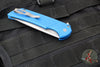 Protech Mordax Flipper- Blue Gridlock Textured Handle- Stonewash Magnacut Blade MX105-BLUE GRIDLOCK