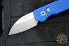 Protech Runt OTS Auto Knife- Wharncliffe- Blue Textured Handle- Stonewash Magnacut Steel Blade  R5305-BLUE