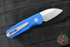 Protech Runt OTS Auto Knife- Wharncliffe- Blue Textured Handle- Stonewash Magnacut Steel Blade  R5305-BLUE