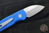 Protech Runt OTS Auto Knife- Wharncliffe- Blue Textured Handle- Stonewash Magnacut Steel Blade  R5305-BLUE