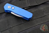 Protech Runt OTS Auto Knife- Wharncliffe- Blue Textured Handle- Stonewash Magnacut Steel Blade  R5305-BLUE